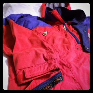 Vintage Nordica ski shell jacket w tribal print